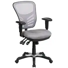 Front. Alamont Home - Nicholas Contemporary Mesh Executive Swivel Office Chair - Gray.
