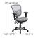 Alt View 13. Alamont Home - Nicholas Contemporary Mesh Executive Swivel Office Chair - Gray.