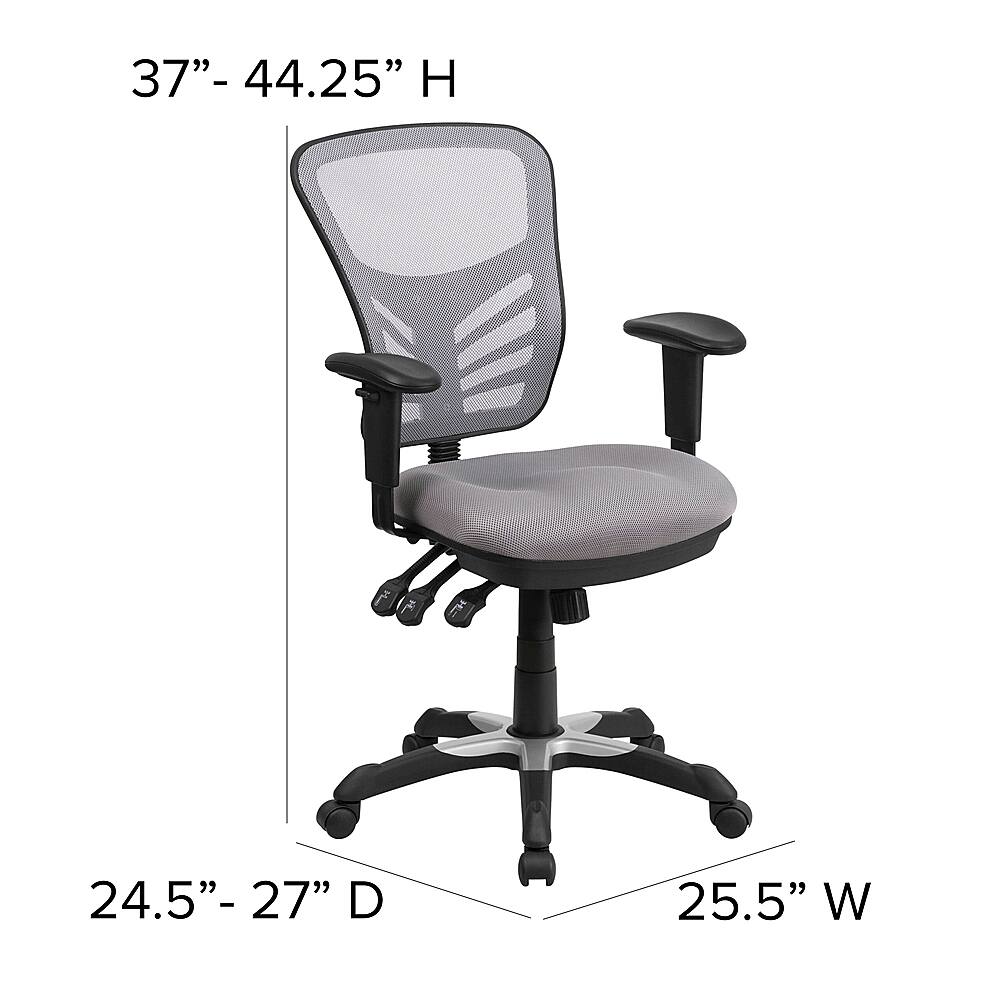 Alt View 13. Alamont Home - Nicholas Contemporary Mesh Executive Swivel Office Chair - Gray.
