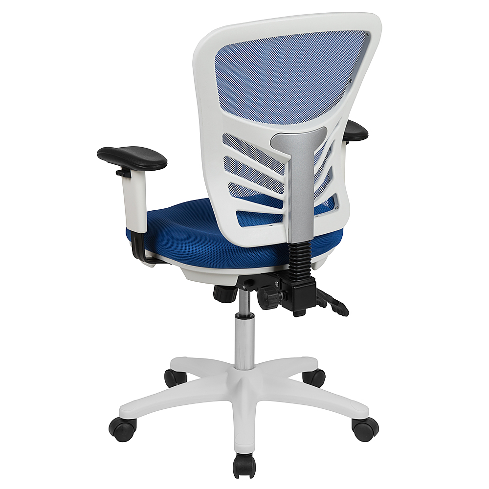 Alt View 14. Alamont Home - Nicholas Contemporary Mesh Executive Swivel Office Chair - Blue Mesh/White Frame.