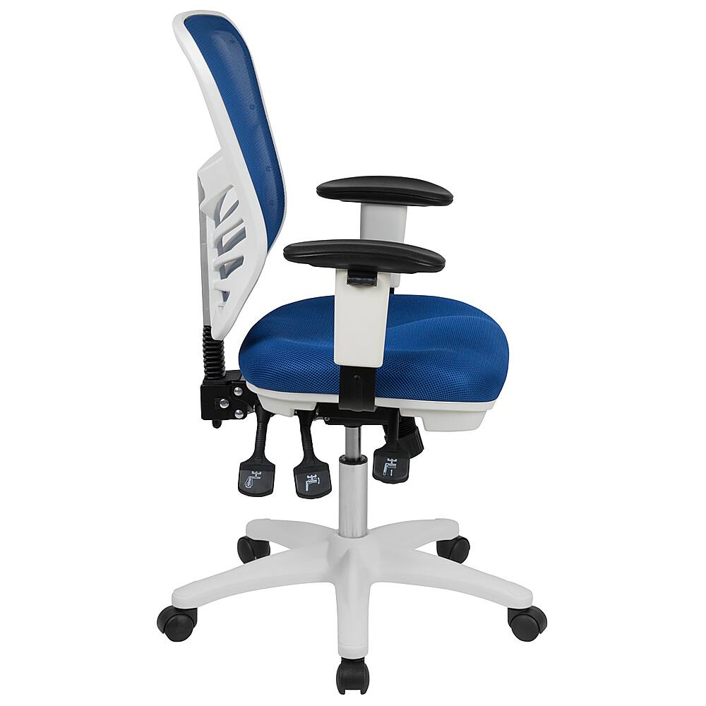 Alt View 16. Alamont Home - Nicholas Contemporary Mesh Executive Swivel Office Chair - Blue Mesh/White Frame.