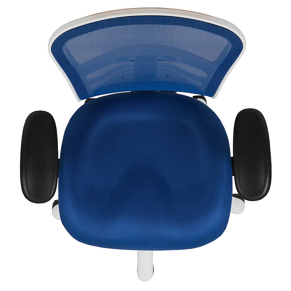 Alt View 17. Alamont Home - Nicholas Contemporary Mesh Executive Swivel Office Chair - Blue Mesh/White Frame.