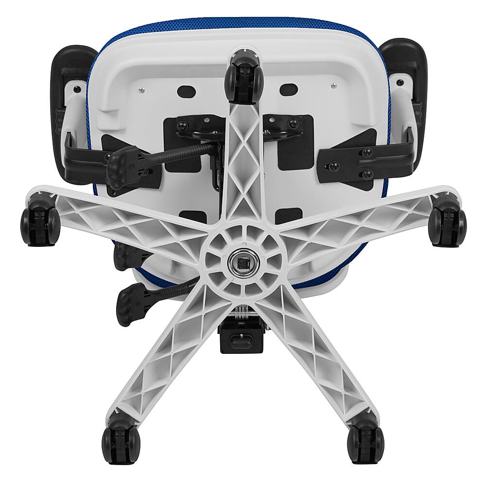 Alt View 18. Alamont Home - Nicholas Contemporary Mesh Executive Swivel Office Chair - Blue Mesh/White Frame.