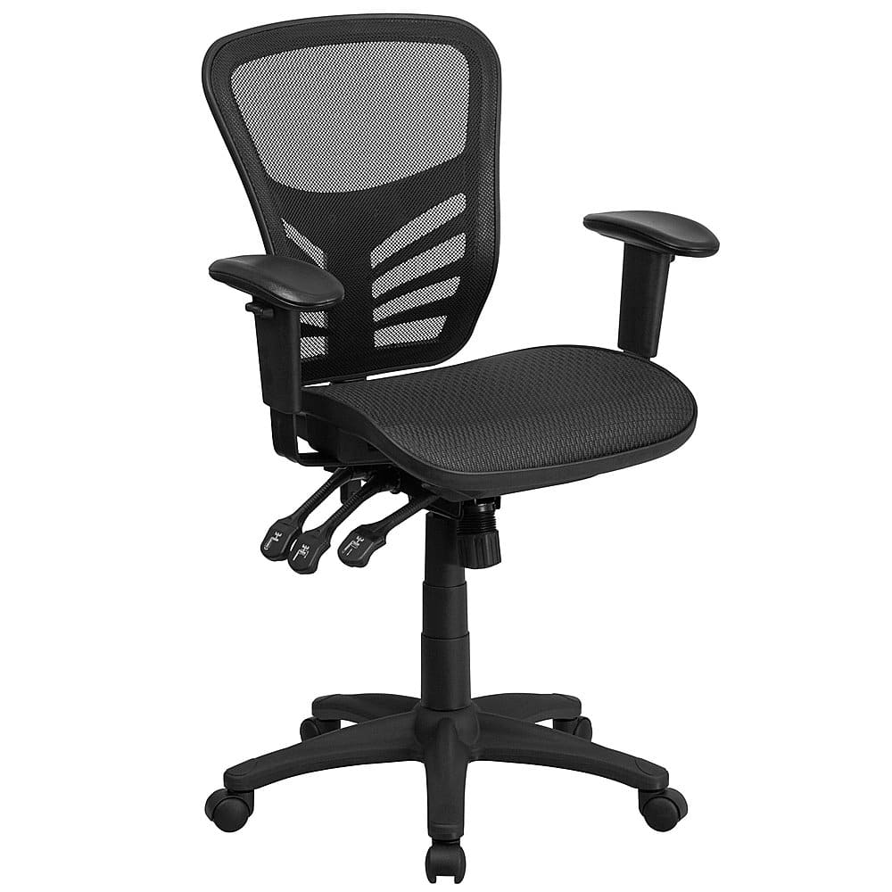 Alamont Home - Nicholas Contemporary Mesh Executive Swivel Office Chair - Black - Front_Zoom