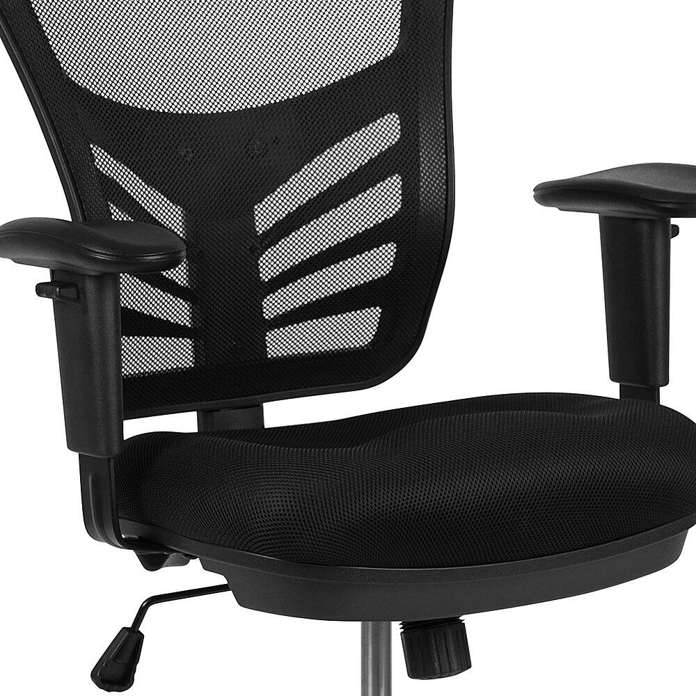 Alt View 15. Alamont Home - Tyler Contemporary Mesh Drafting Stool - Black Mesh/Black Frame.