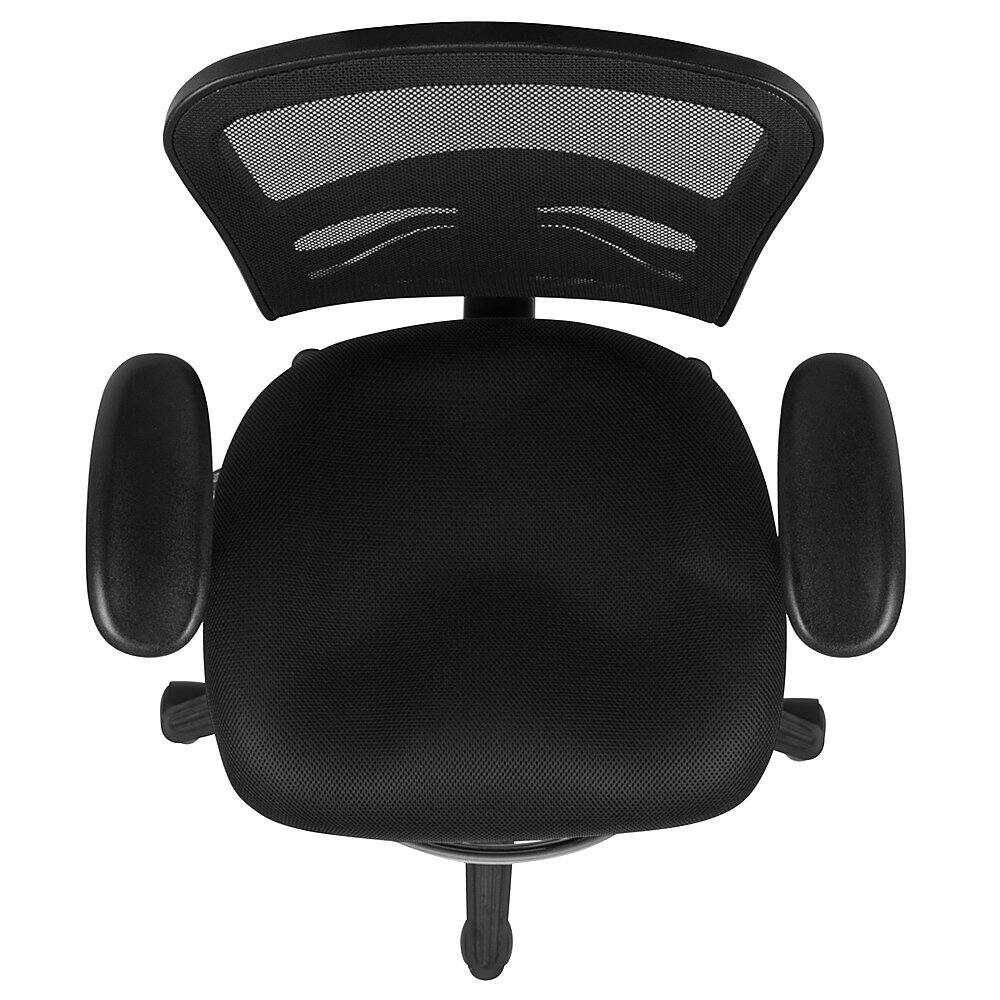 Alt View 17. Alamont Home - Tyler Contemporary Mesh Drafting Stool - Black Mesh/Black Frame.