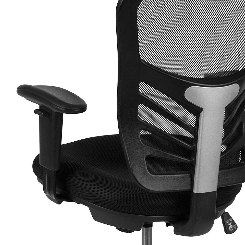 Alt View 19. Alamont Home - Tyler Contemporary Mesh Drafting Stool - Black Mesh/Black Frame.