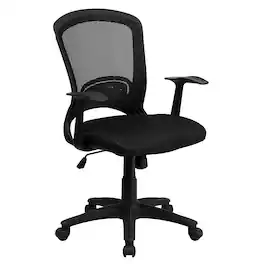 Alamont Home - Manny Contemporary Mesh Swivel Office Chair - Black
