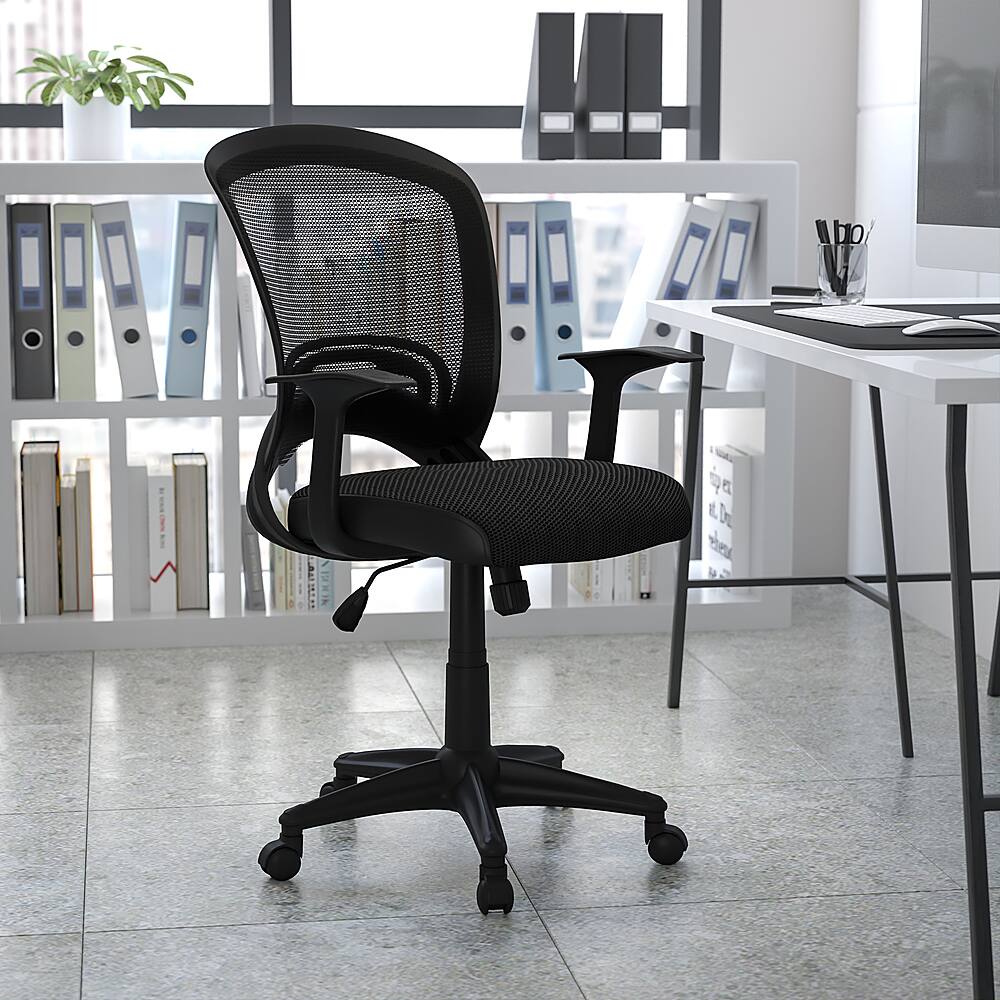Alt View 12. Alamont Home - Manny Contemporary Mesh Swivel Office Chair - Black.