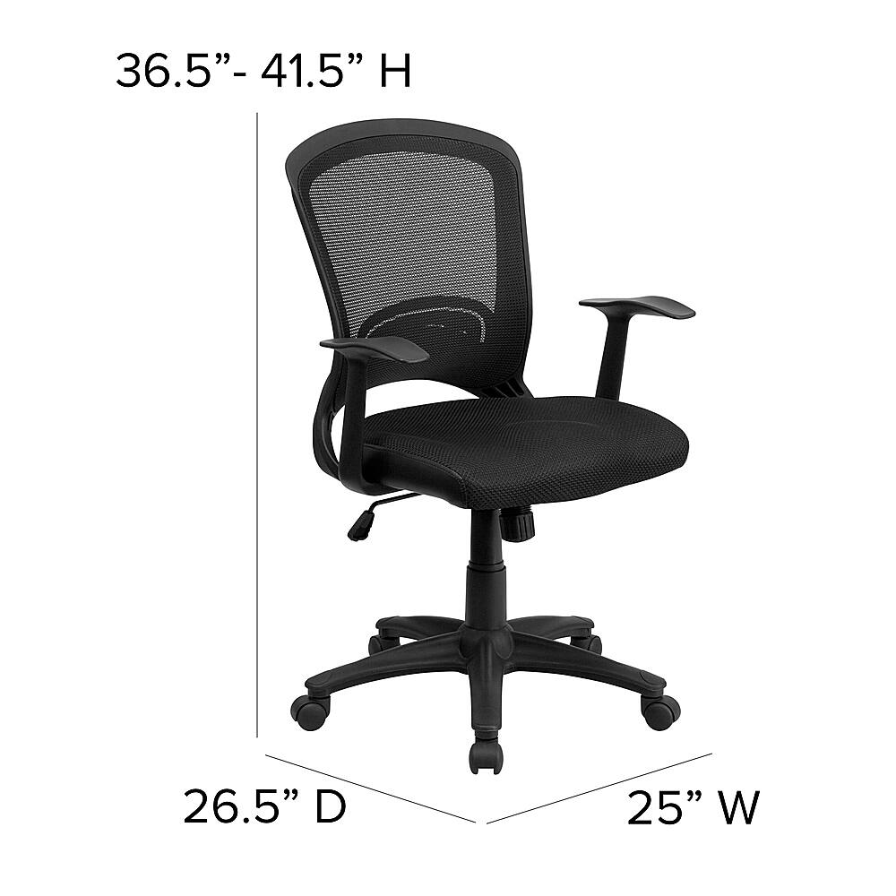 Alt View 13. Alamont Home - Manny Contemporary Mesh Swivel Office Chair - Black.