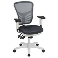 Flash Furniture - Nicholas Contemporary Mesh Executive Swivel Office Chair - Dark Gray Mesh/White Frame - Front_Zoom