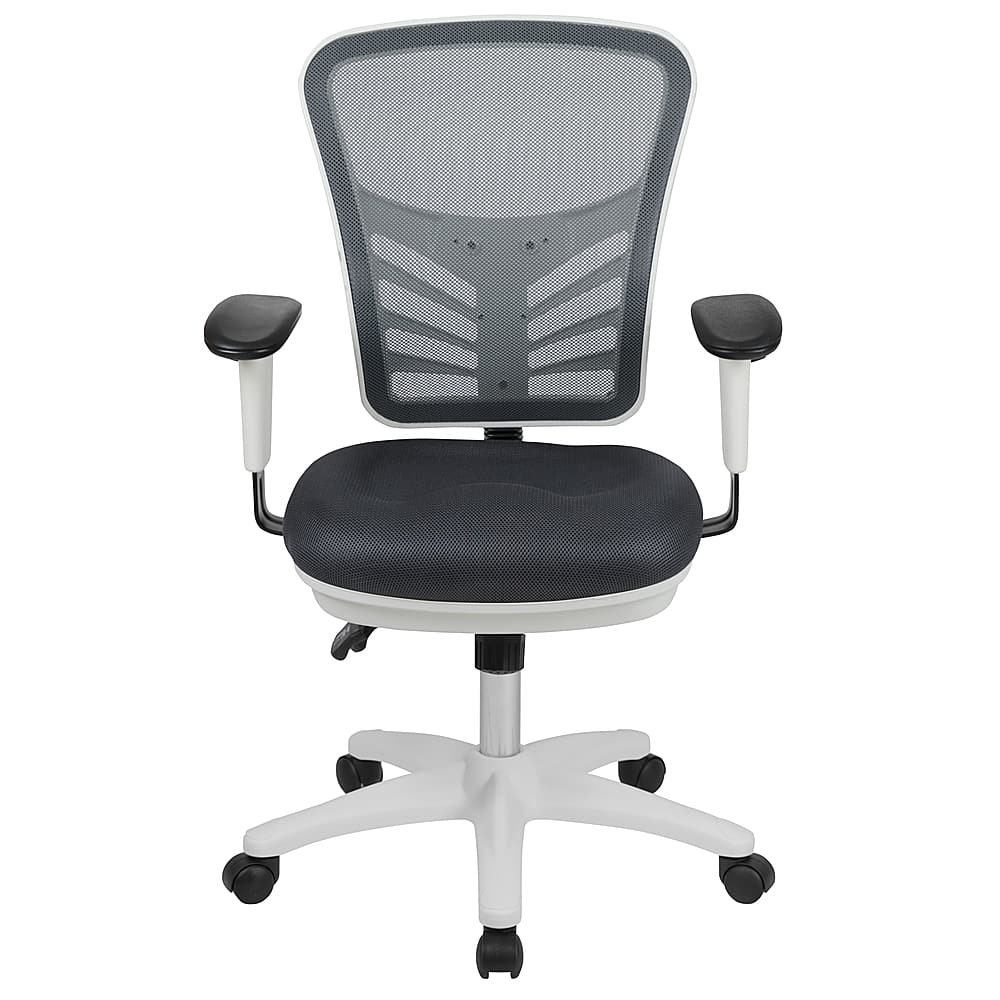 Flash Furniture – Nicholas Contemporary Mesh Executive Swivel Office Chair – Dark Gray Mesh/White Frame Sansujyuku sansujyuku.com