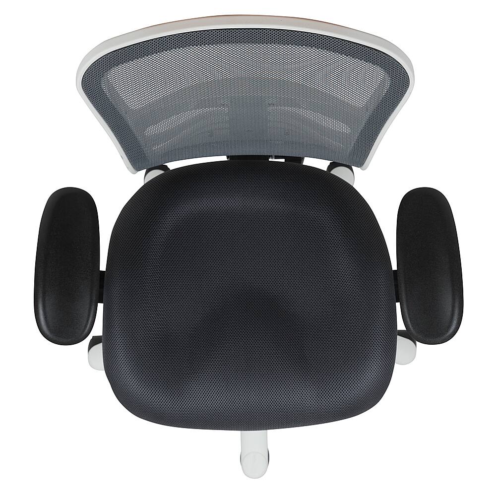 Alt View 17. Alamont Home - Nicholas Contemporary Mesh Executive Swivel Office Chair - Dark Gray Mesh/White Frame.