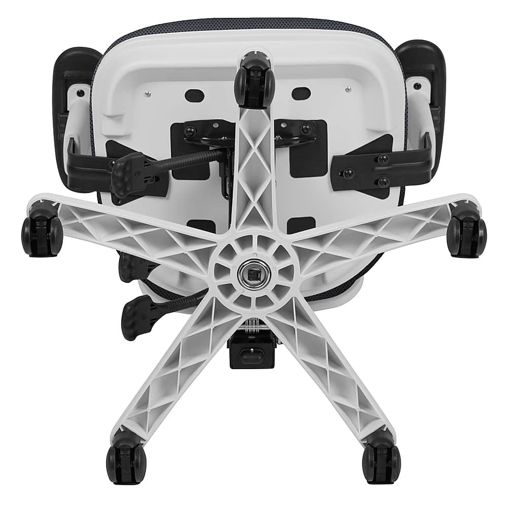 Alt View 18. Alamont Home - Nicholas Contemporary Mesh Executive Swivel Office Chair - Dark Gray Mesh/White Frame.