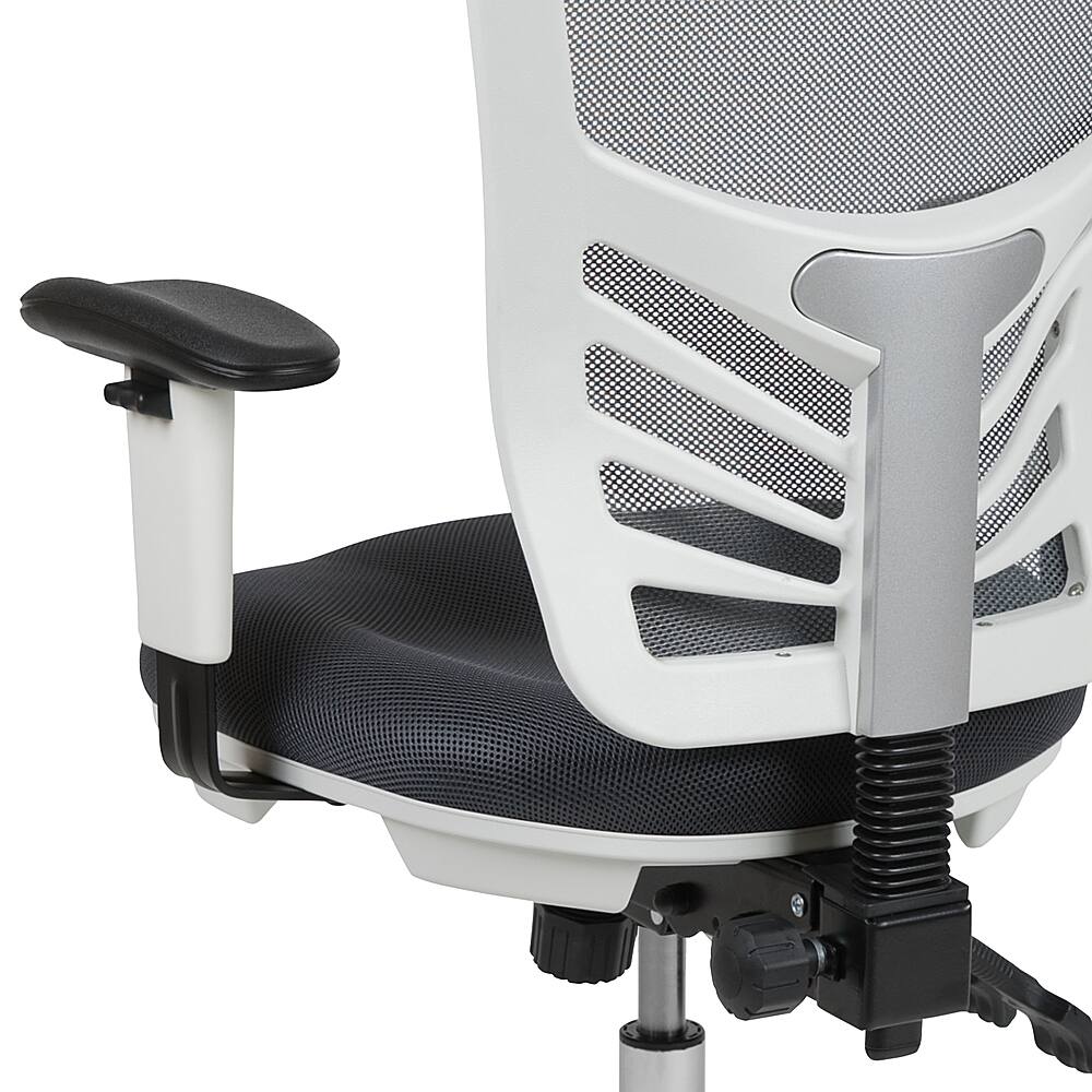 Alt View 19. Alamont Home - Nicholas Contemporary Mesh Executive Swivel Office Chair - Dark Gray Mesh/White Frame.
