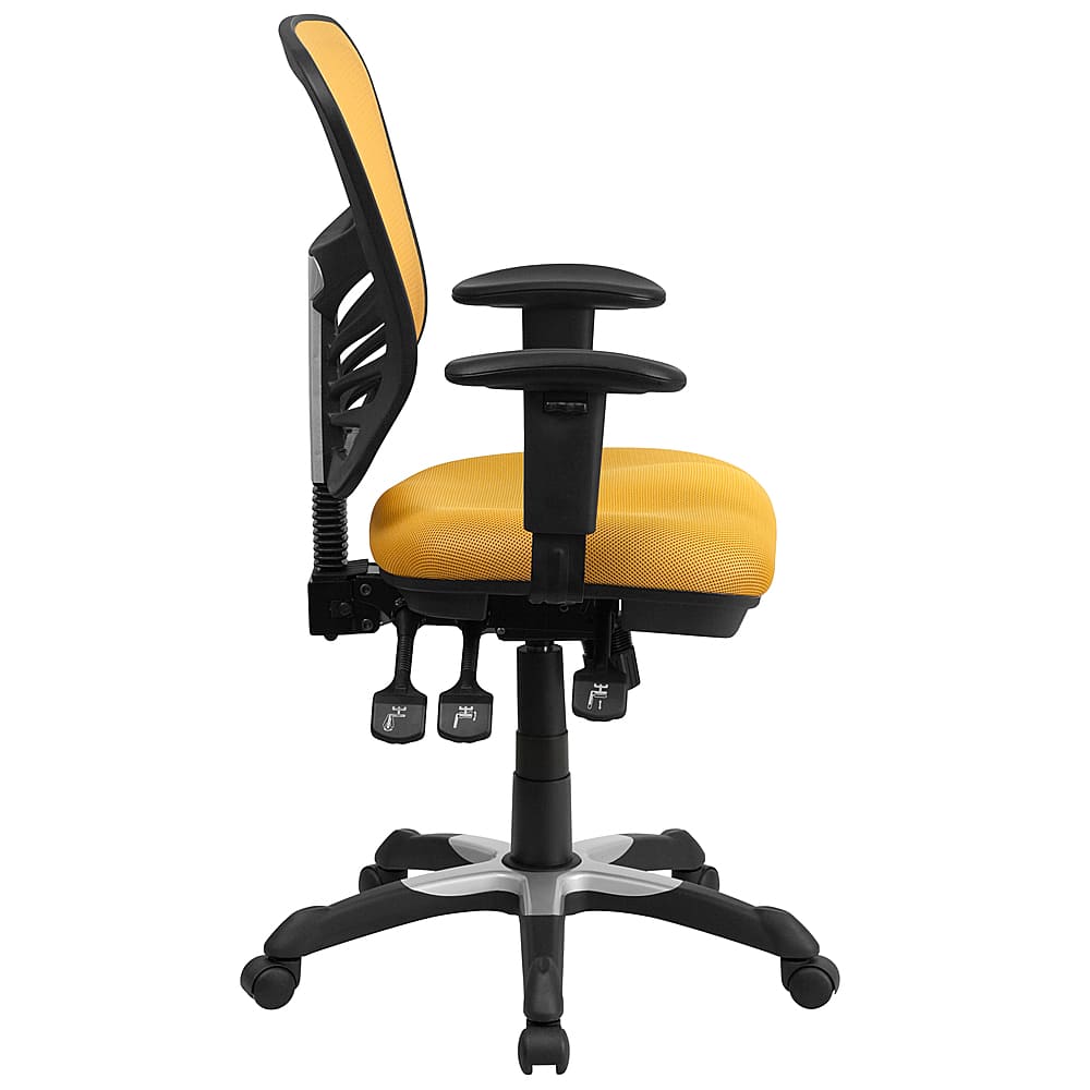 Alt View 16. Alamont Home - Nicholas Contemporary Mesh Executive Swivel Office Chair - Yellow-Orange.