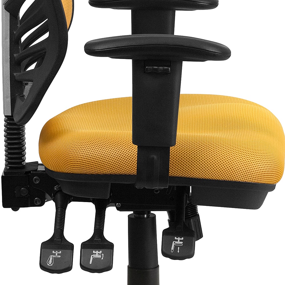 Alt View 17. Alamont Home - Nicholas Contemporary Mesh Executive Swivel Office Chair - Yellow-Orange.