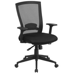 Flash Furniture - Cleo Contemporary Mesh Executive Swivel Office Chair - Black - Front_Zoom