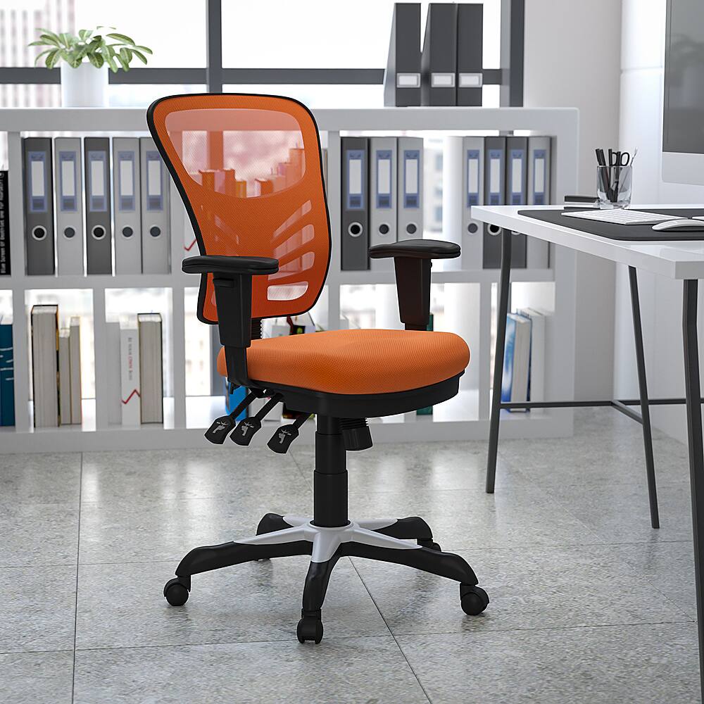 Alt View 12. Alamont Home - Nicholas Contemporary Mesh Executive Swivel Office Chair - Orange.