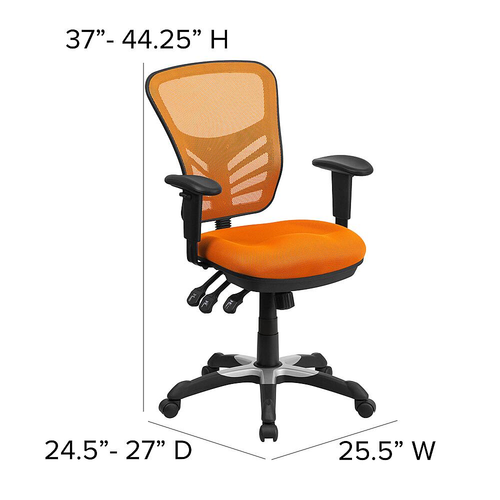 Alt View 13. Alamont Home - Nicholas Contemporary Mesh Executive Swivel Office Chair - Orange.