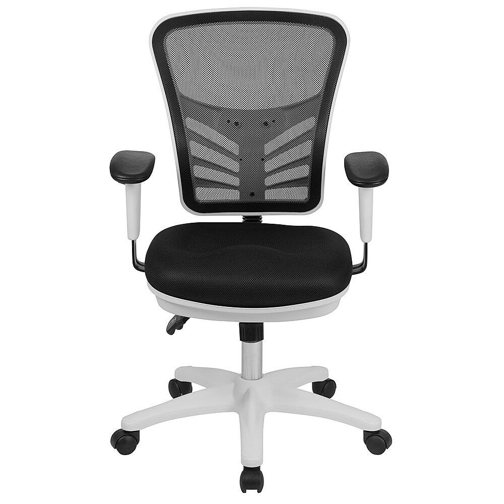 Alt View 11. Alamont Home - Nicholas Contemporary Mesh Executive Swivel Office Chair - Black Mesh/White Frame.