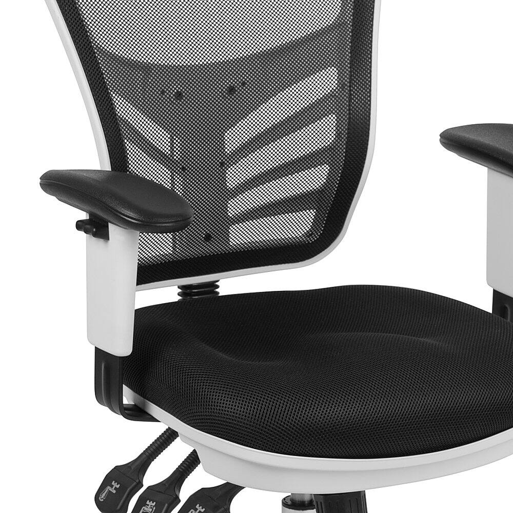 Alt View 15. Alamont Home - Nicholas Contemporary Mesh Executive Swivel Office Chair - Black Mesh/White Frame.
