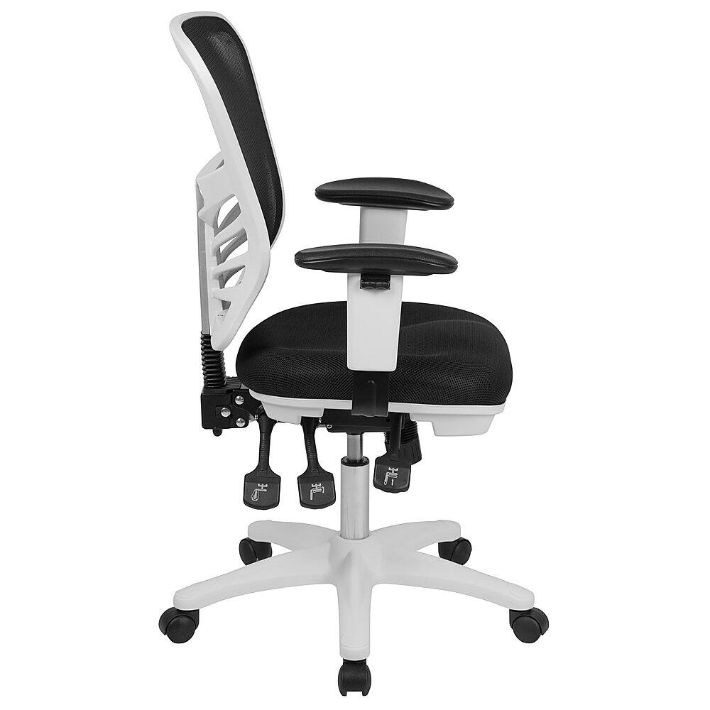 Alt View 16. Alamont Home - Nicholas Contemporary Mesh Executive Swivel Office Chair - Black Mesh/White Frame.