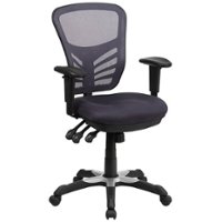 Flash Furniture - Nicholas Contemporary Mesh Executive Swivel Office Chair - Dark Gray - Front_Zoom