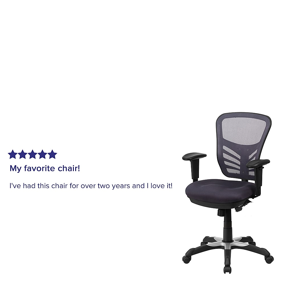 Alt View 39. Alamont Home - Nicholas Contemporary Mesh Executive Swivel Office Chair - Dark Gray.
