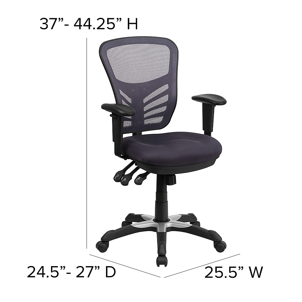 Alt View 13. Alamont Home - Nicholas Contemporary Mesh Executive Swivel Office Chair - Dark Gray.
