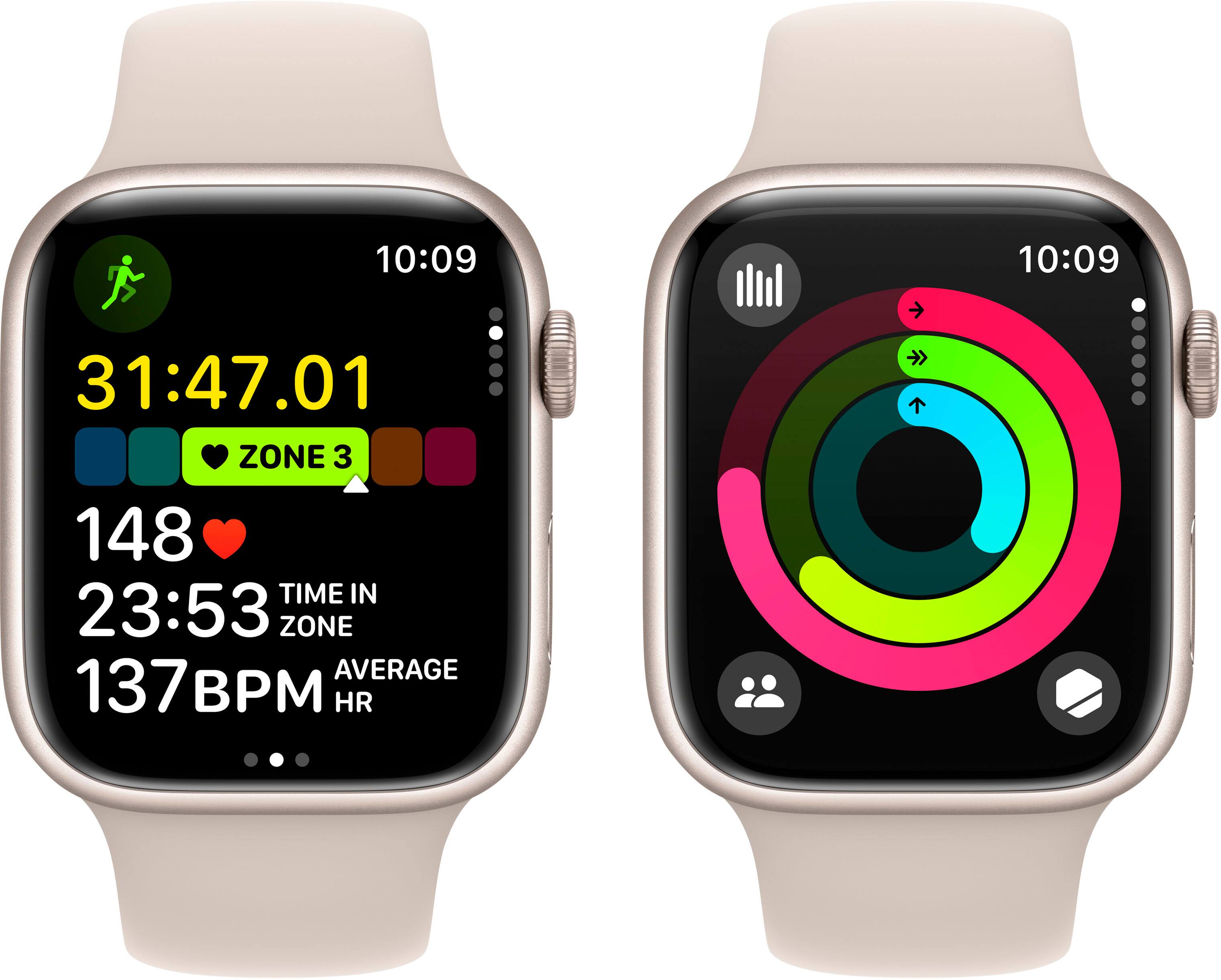 10:09 10:09 31:47.01 ZONE 3 148 TIME IN 23:53 ZONE AVERAGE 137 BPM HR