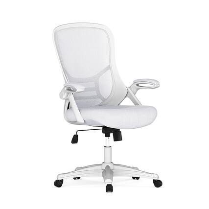 Front. Alamont Home - Porter Contemporary Mesh Executive Swivel Office Chair - White.