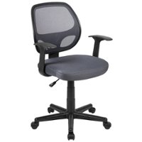 Alamont Home - Flash Fundamentals Contemporary Mesh Swivel Task Chair - Gray - Front_Zoom