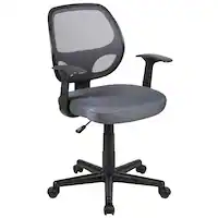 Alamont Home - Contemporary Mesh Swivel Task Chair - Gray - Front_Zoom