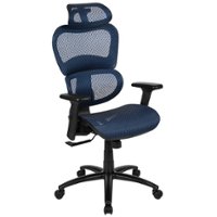 Flash Furniture - Lo Contemporary Mesh Executive Swivel Office Chair - Blue - Front_Zoom