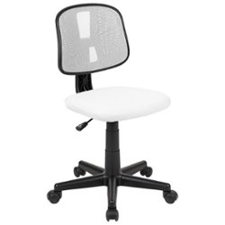 Flash Furniture - Flash Fundamentals Contemporary Mesh Swivel Office Chair - White - Front_Zoom