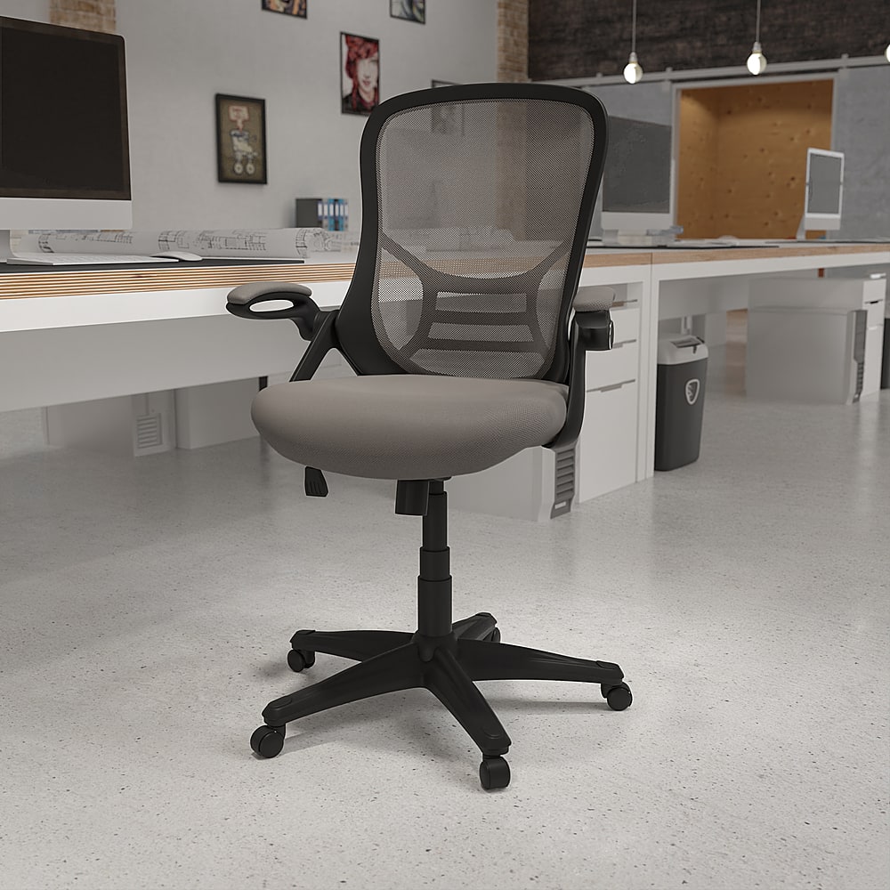 Alt View 12. Alamont Home - Porter Contemporary Mesh Executive Swivel Office Chair - Light Gray.