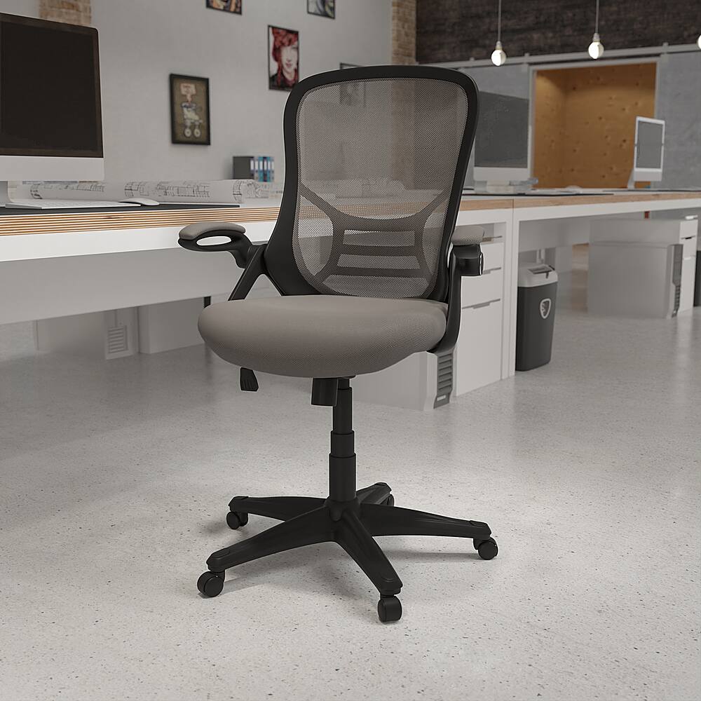 Alt View 12. Alamont Home - Porter Contemporary Mesh Executive Swivel Office Chair - Light Gray.