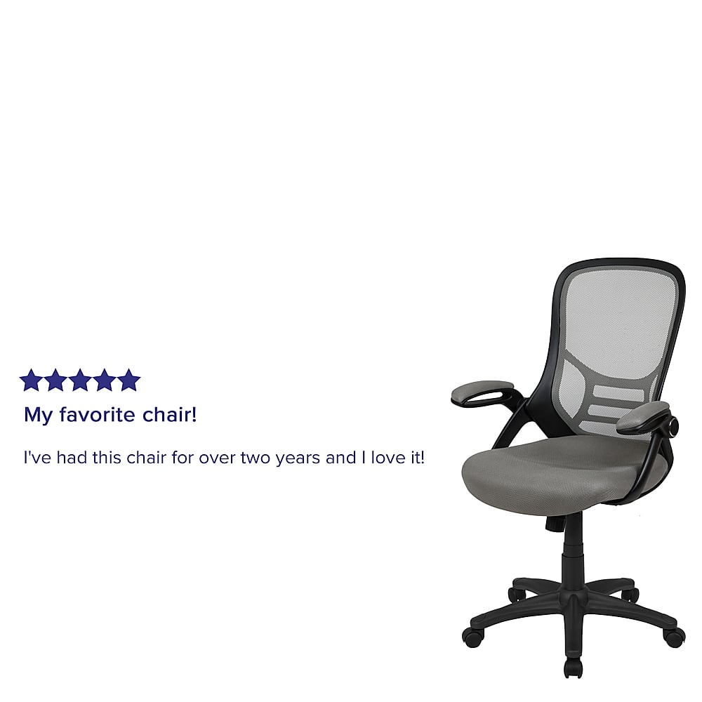 Alt View 39. Alamont Home - Porter Contemporary Mesh Executive Swivel Office Chair - Light Gray.