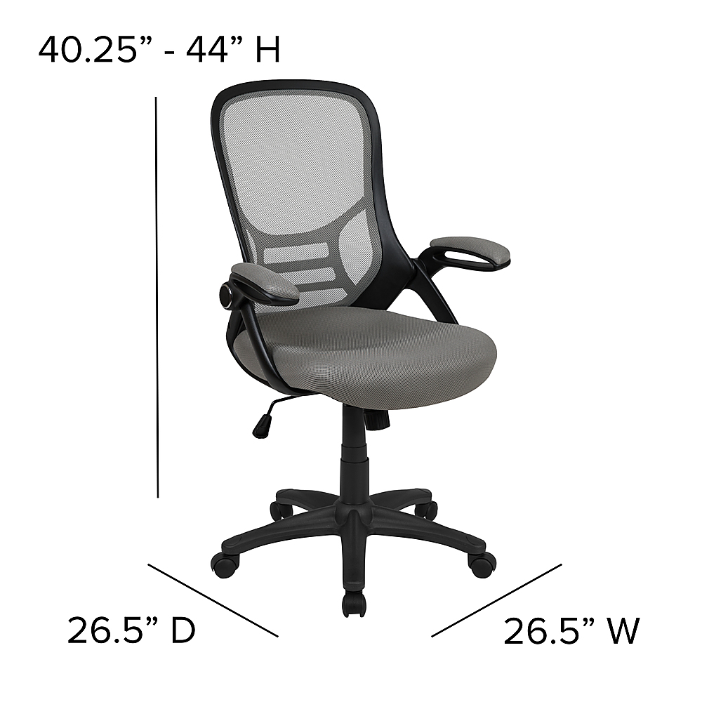Alt View 13. Alamont Home - Porter Contemporary Mesh Executive Swivel Office Chair - Light Gray.