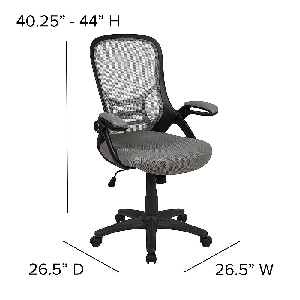 Alt View 13. Alamont Home - Porter Contemporary Mesh Executive Swivel Office Chair - Light Gray.