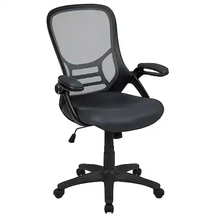 Front. Alamont Home - Porter Contemporary Mesh Executive Swivel Office Chair - Dark Gray.