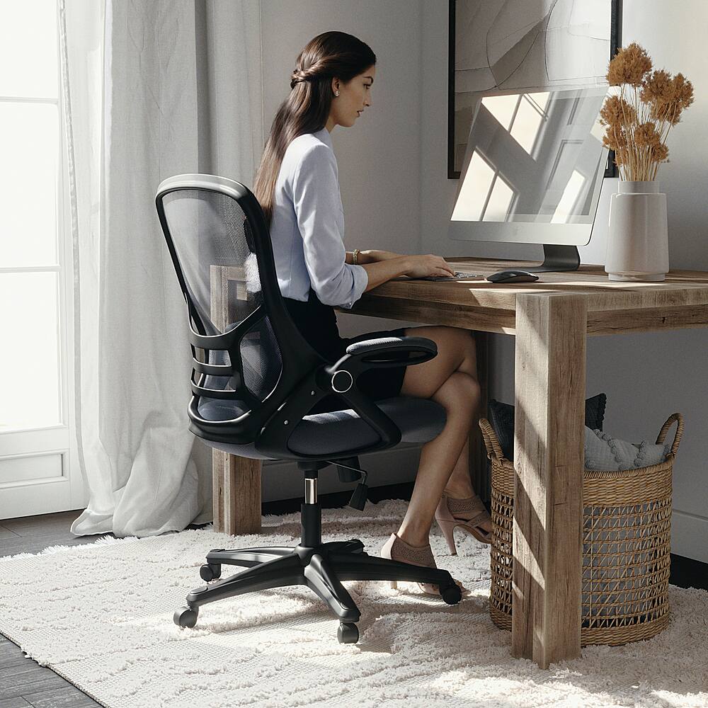 Alt View 15. Alamont Home - Porter Contemporary Mesh Executive Swivel Office Chair - Dark Gray.