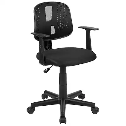 Front. Alamont Home - Flash Fundamentals Contemporary Mesh Swivel Office Chair with Arms - Black.