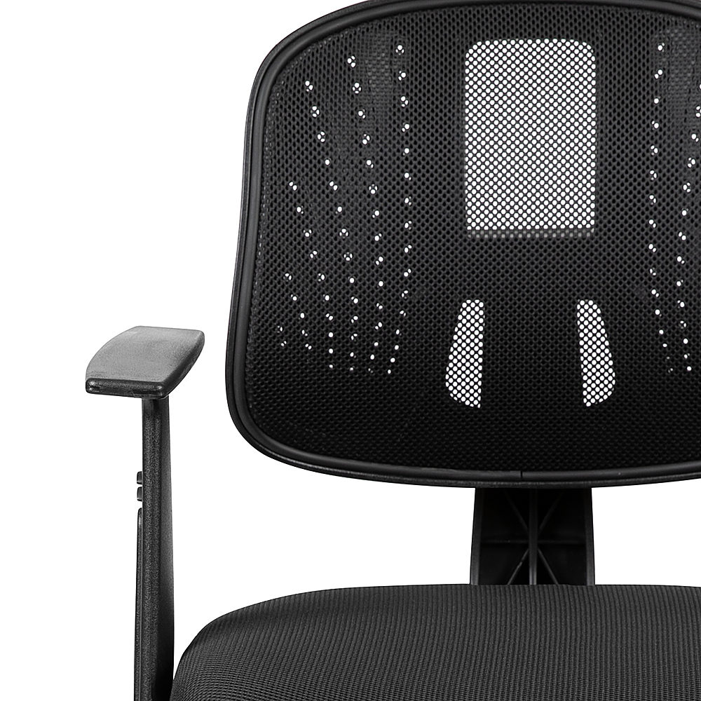 Flash Furniture - Flash Fundamentals Mid-Back Mesh Swivel Task Office Chair  with Pivot Back and Arms, BIFMA Certified - Black