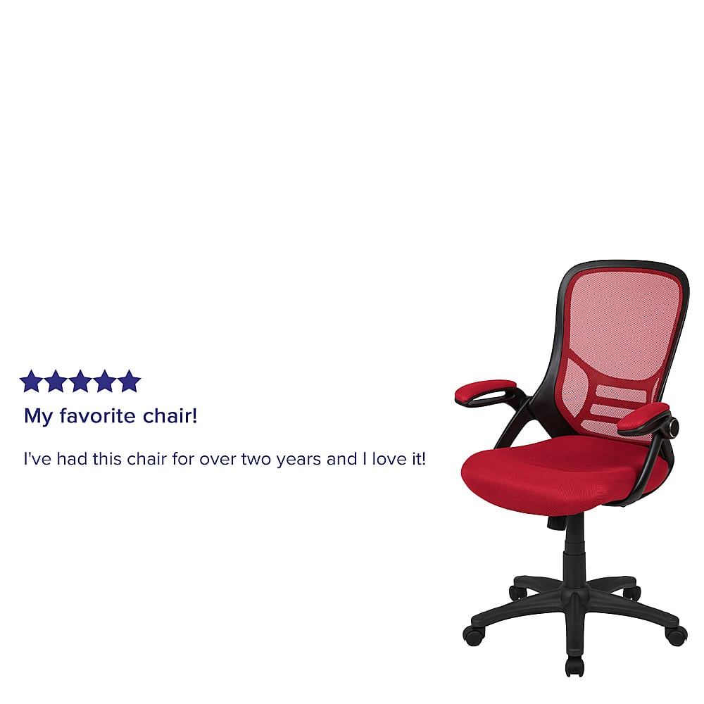 Alt View 39. Alamont Home - Porter Contemporary Mesh Executive Swivel Office Chair - Red.