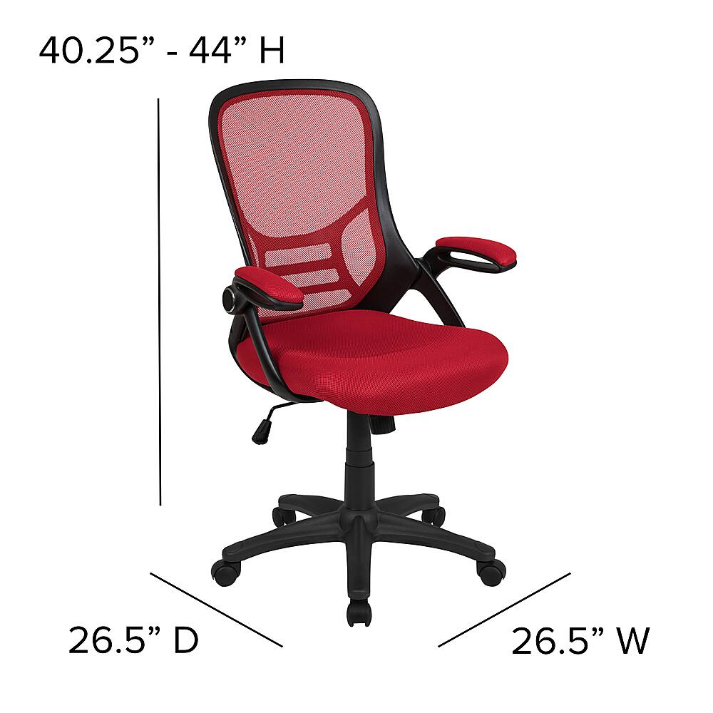 Alt View 13. Alamont Home - Porter Contemporary Mesh Executive Swivel Office Chair - Red.