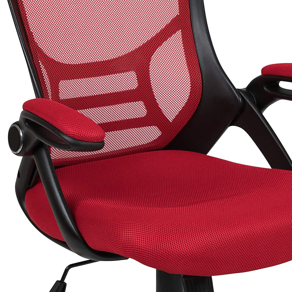 Alt View 15. Alamont Home - Porter Contemporary Mesh Executive Swivel Office Chair - Red.