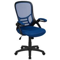 Alamont Home - Porter Contemporary Mesh Executive Swivel Office Chair - Blue - Front_Zoom
