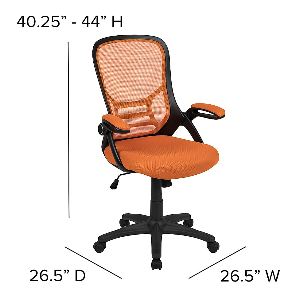Alt View 13. Alamont Home - Porter Contemporary Mesh Executive Swivel Office Chair - Orange.
